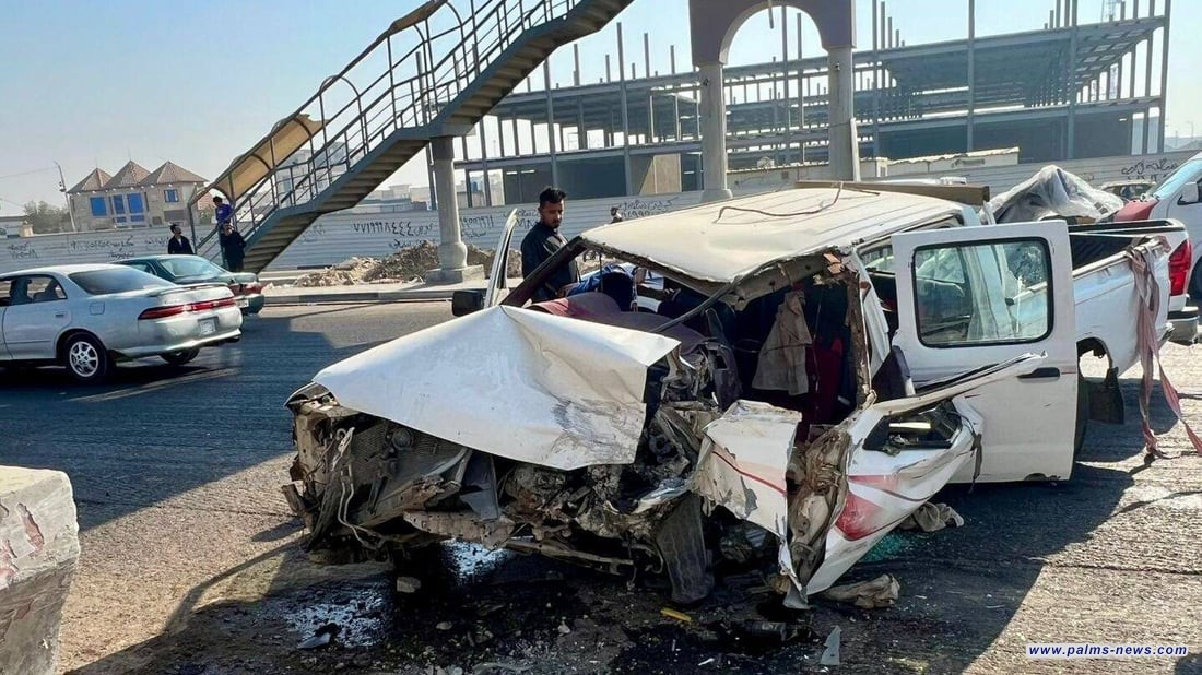 حادث مأساوي في الزبير.. تهشم "بيك أب" ومصرع سائقها بعد اصطدامه بخرسانة جسر